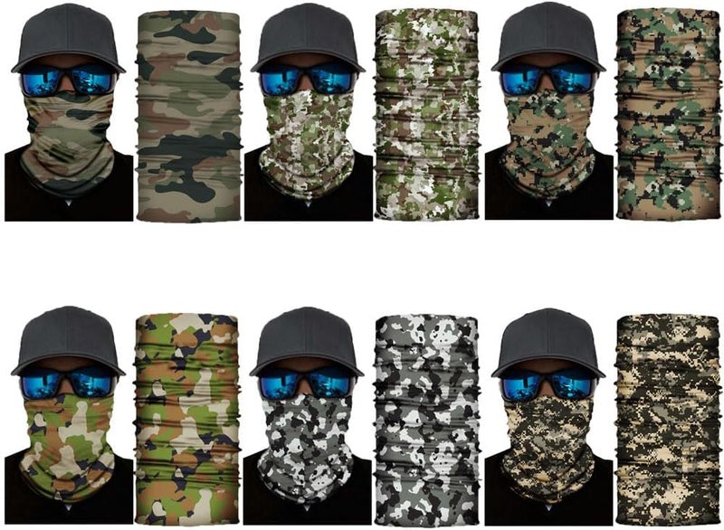 SIDAZON Neck Gaiter Mask,UV Protection Bandana Gator Face Cover Covering Mask,Tube Scarf,Neck Warmer Balaclava,Headband - Image 2